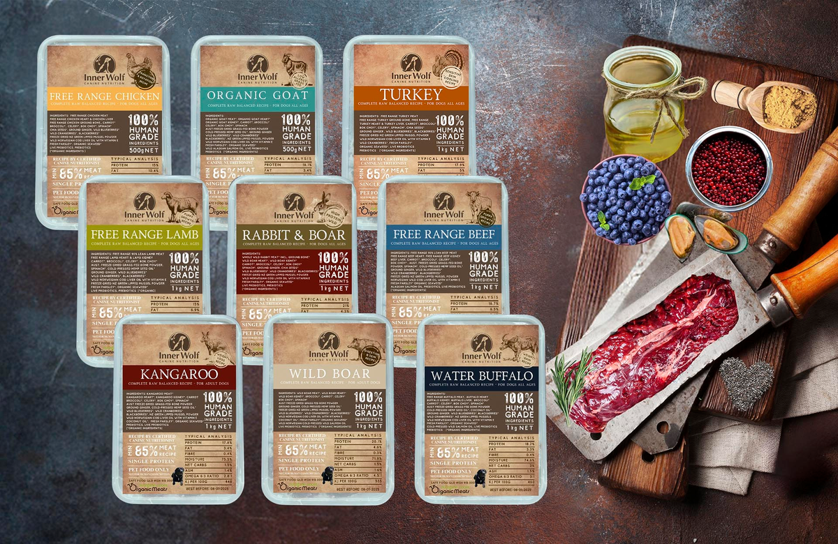 Inner Wolf Free Range Raw and Fresh Dog Food Sunshine Coast