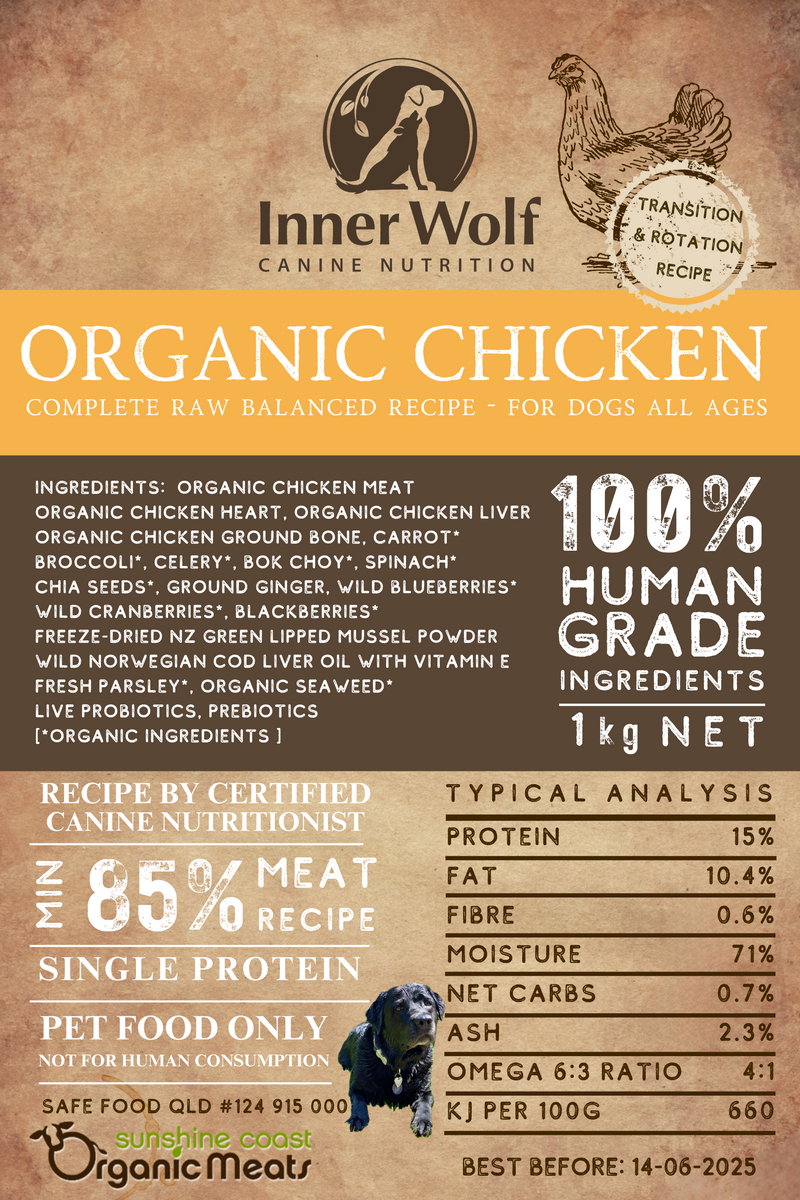 Inner Wolf Free Range Chicken Dog Food Sunshine Coast