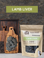 Inner Wolf Lamb Liver 200g Dog Treats Sunshine Coast