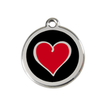 Coloured Heart Pet Tag