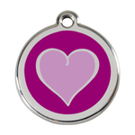 Coloured Heart Pet Tag