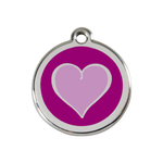 Coloured Heart Pet Tag