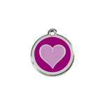 Coloured Heart Pet Tag