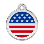 Stars & Stripes US Flag Pet Tag