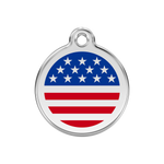 Stars & Stripes US Flag Pet Tag
