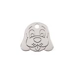 Flat Dog Face Pet Tag