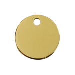 Circle Brass Pet Tag