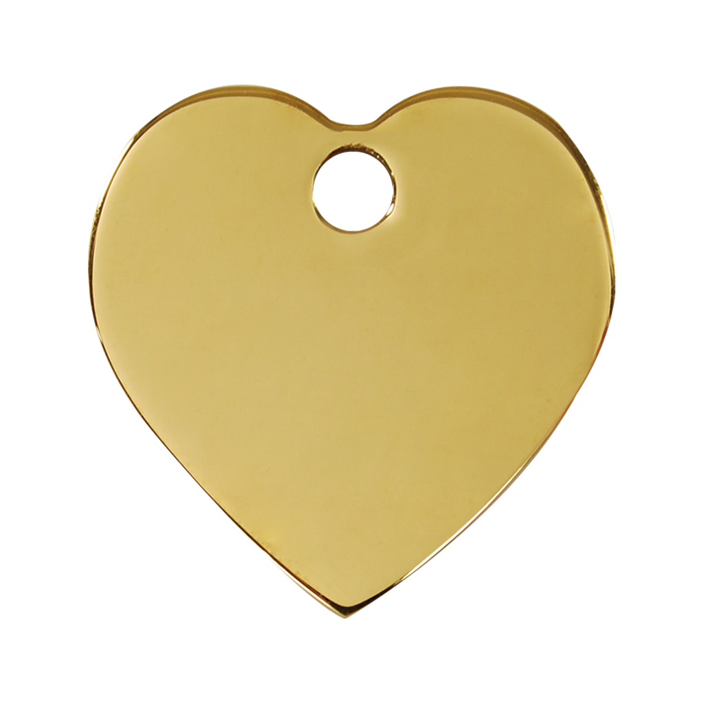Heart Brass Pet Tag