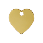 Heart Brass Pet Tag