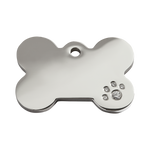 Bone Swarovski  Diamanté Stainless Steel Pet Tag