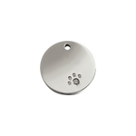 Circle Swarovski  Diamanté Stainless Steel Pet Tag