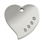 Heart Swarovski Diamante Stainless Steel Pet Tag