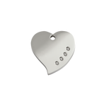 Heart Swarovski Diamante Stainless Steel Pet Tag
