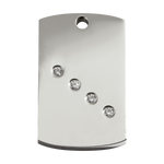 Rectangle Swarovski Diamanté Stainless Steel Pet Tag