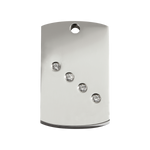 Rectangle Swarovski Diamanté Stainless Steel Pet Tag