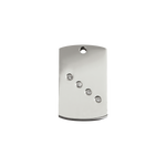 Rectangle Swarovski Diamanté Stainless Steel Pet Tag