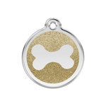 Glitter Bone Pet Tag