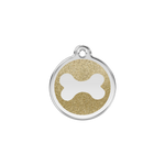 Glitter Bone Pet Tag