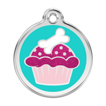 Glitter Cupcake Pet Tag