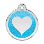 Glitter Heart Pet Tag