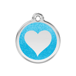 Glitter Heart Pet Tag