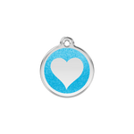 Glitter Heart Pet Tag