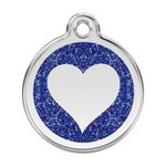 Glitter Heart Pet Tag