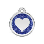 Glitter Heart Pet Tag