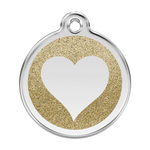Glitter Heart Pet Tag