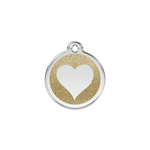 Glitter Heart Pet Tag