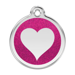 Glitter Heart Pet Tag