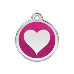Glitter Heart Pet Tag