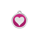 Glitter Heart Pet Tag