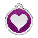 Glitter Heart Pet Tag