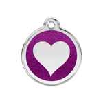 Glitter Heart Pet Tag