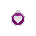 Glitter Heart Pet Tag