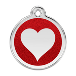 Glitter Heart Pet Tag