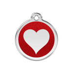 Glitter Heart Pet Tag