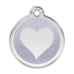 Glitter Heart Pet Tag