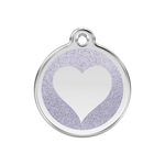 Glitter Heart Pet Tag