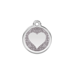Glitter Heart Pet Tag