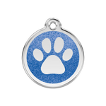 Glitter Paw Print Pet Tag