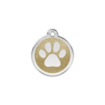Glitter Paw Print Pet Tag