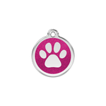 Glitter Paw Print Pet Tag