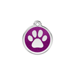 Glitter Paw Print Pet Tag