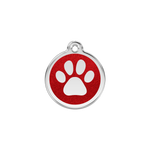 Glitter Paw Print Pet Tag