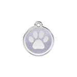 Glitter Paw Print Pet Tag