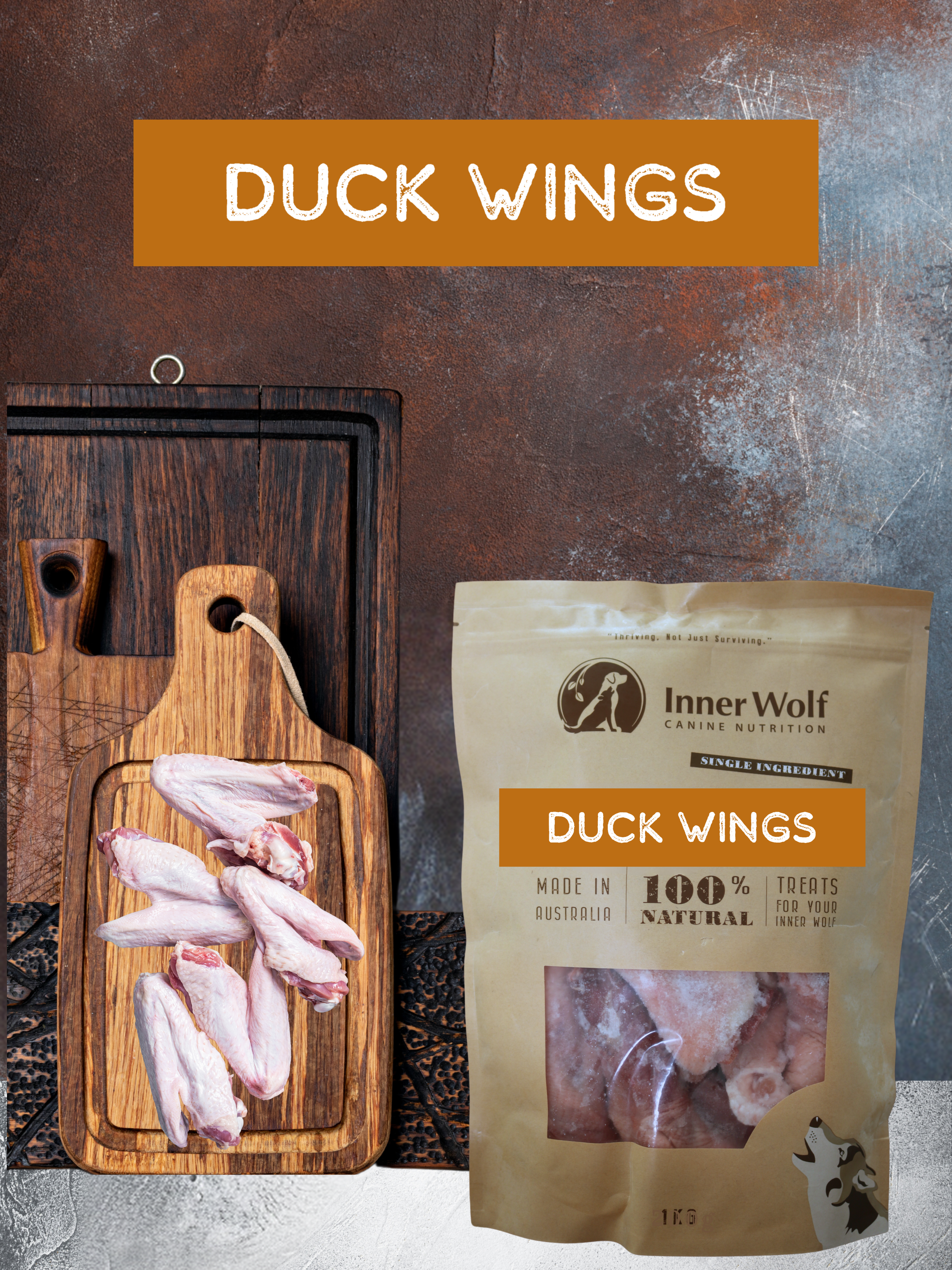 Duck Wings Frozen Raw 1kg