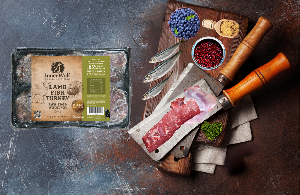 Inner Wolf Free Range Patties - Lamb - Fish -Turkey- 1kg