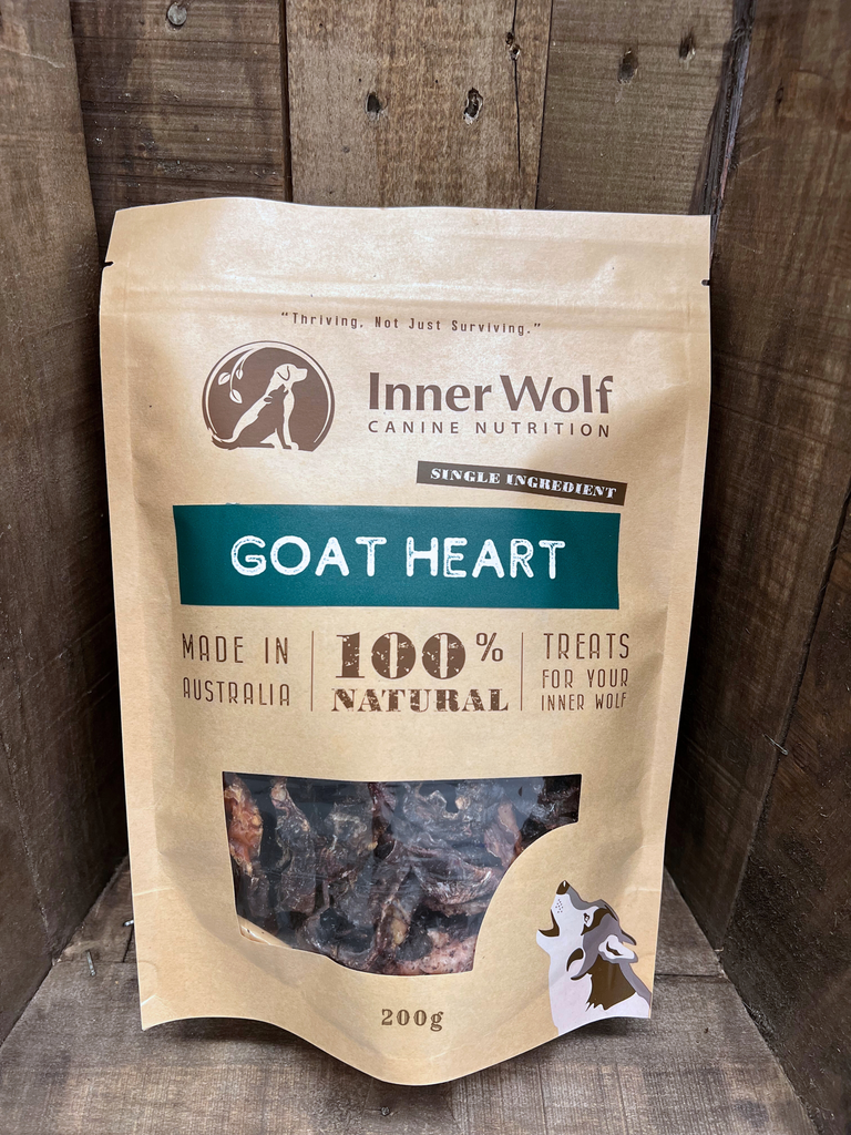 Inner Wolf Goat Heart Dog Treats Sunshine Coast